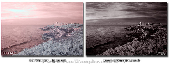 Isla Mujeres Coastline in Infrared